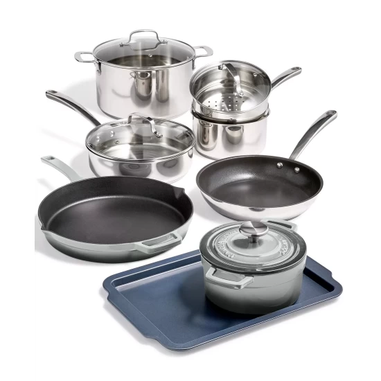 Top 10 β Martha Stewart Collection CLOSEOUT! 12-Pc. Mixed Material Cookware Set, Created For Macy's Gray π€© - Image 2