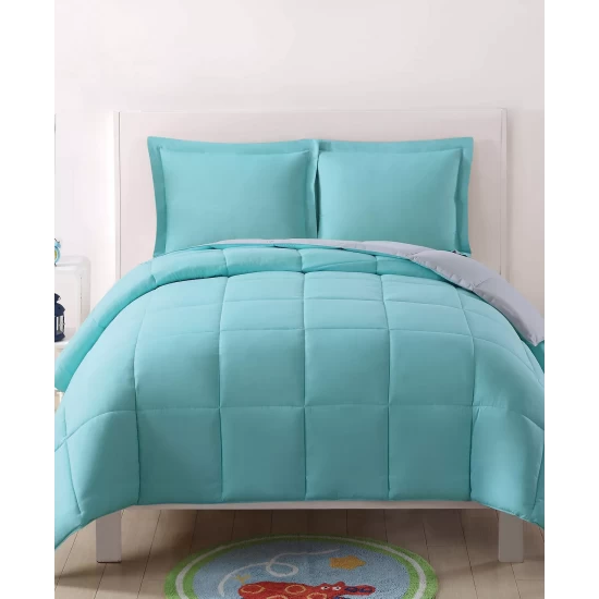 Outlet π My World Reversible 3 Pc Full/Queen Comforter Set Grey And Red π - Image 4