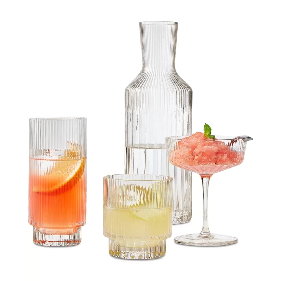 Best deal π Hotel Collection Fluted Highball Glasses, Set Of 4, Created For Macys Clear π - Image 4