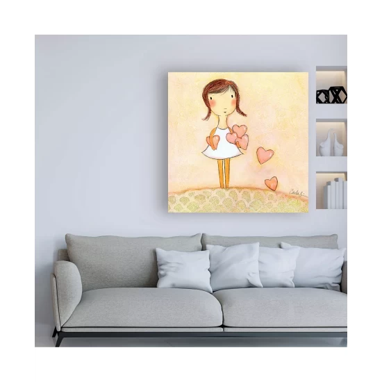 New ⌛ Trademark Global Carla Sonheim With All My Hearts Canvas Art - 15.5 X 21 Multi ⭐ - Image 4