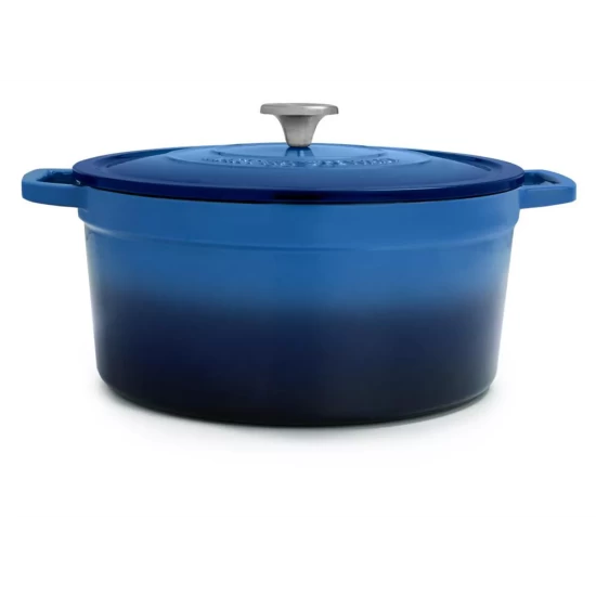 Best Sale π Martha Stewart Collection CLOSEOUT! Enameled Cast Iron Round 8-Qt. Dutch Oven Cherry π - Image 5