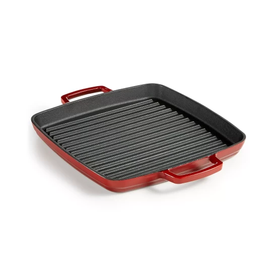 Budget π Martha Stewart Collection CLOSEOUT! Enameled Cast Iron 11 Grill Pan, Created For Macy's Sapphire π - Image 4