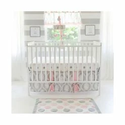 Cheapest π₯° My Baby Sam Olivia Rose 3pc Crib Bedding Set Gray π
