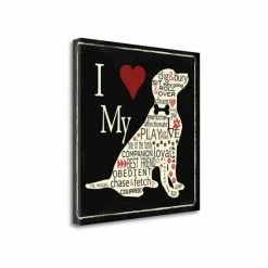 Cheap 𧨠Tangletown Fine Art I Love My πΆ Dog - Lab By Jo Moulton Giclee Print On Gallery Wrap Canvas, 20 X 20 Multi π