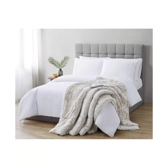 Flash Sale π Christian Siriano New York Christian Siriano 60 X 70 Snow Leopard Luxury Faux-Fur Throw Grey And White β - Image 10