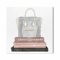 Coupon π Oliver Gal My Fancy Purse And Books Canvas Art - 20 X 20 X 1.5 White π