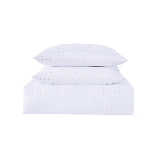 Hot Sale π My World Rainbow Clipped Dot 3 Piece Full/Queen Comforter Set Multiple π₯ - Image 4