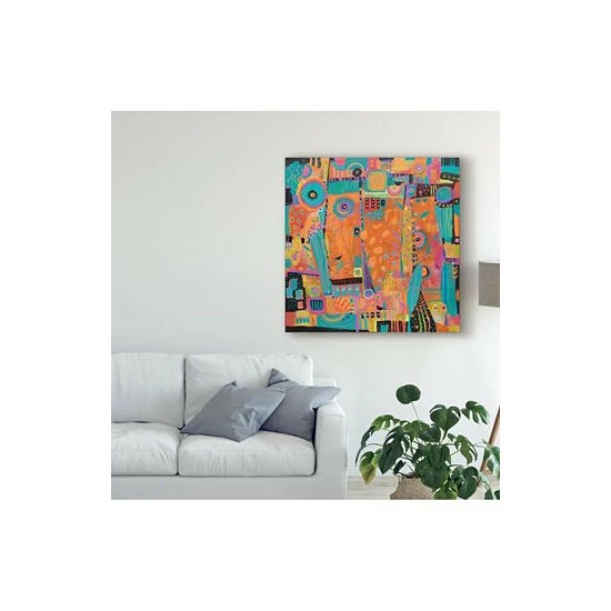 Best deal π Trademark Global Sue Davis My Happy Place Abstract Modern Canvas Art - 15 X 20 Multi π - Image 3