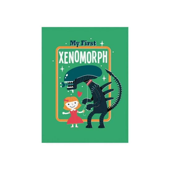 Budget ⭐ Trademark Global Michael Buxto My First Xenomorph Canvas Art - 15.5 X 21 Multi ❤️