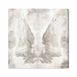 Flash Sale 😍 Oliver Gal My Wings Chie Canvas Art - 16 X 16 X 1.5 Silver 🌟