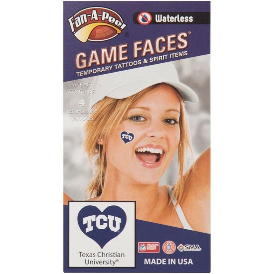 Top 10 π― Innovative Adhesives Multi TCU Horned Frogs I Love My U Waterless Tattoos, Pack Of 4 β