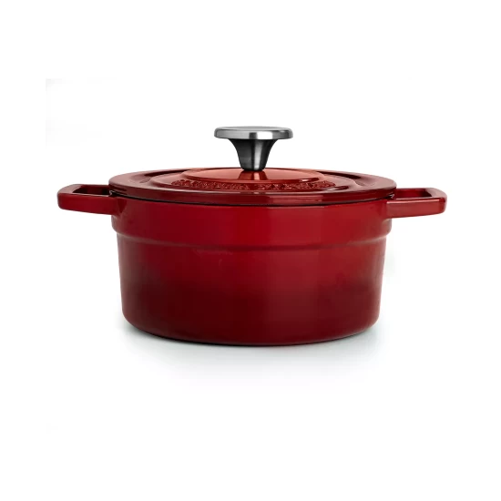 Coupon π Martha Stewart Collection CLOSEOUT! Enameled Cast Iron 2-Qt. Round Covered Dutch Oven, Created For Macy's Charcoal 𧨠- Image 3