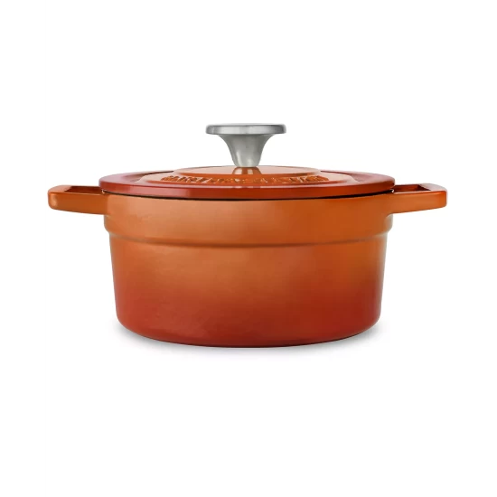 Coupon π Martha Stewart Collection CLOSEOUT! Enameled Cast Iron 2-Qt. Round Covered Dutch Oven, Created For Macy's Charcoal 𧨠- Image 5