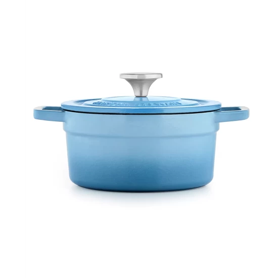 Coupon π Martha Stewart Collection CLOSEOUT! Enameled Cast Iron 2-Qt. Round Covered Dutch Oven, Created For Macy's Charcoal 𧨠- Image 8