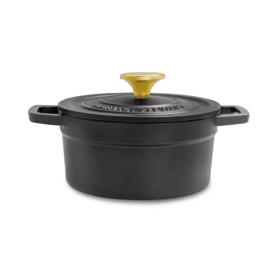 Coupon π Martha Stewart Collection CLOSEOUT! Enameled Cast Iron 2-Qt. Round Covered Dutch Oven, Created For Macy's Charcoal 𧨠- Image 11