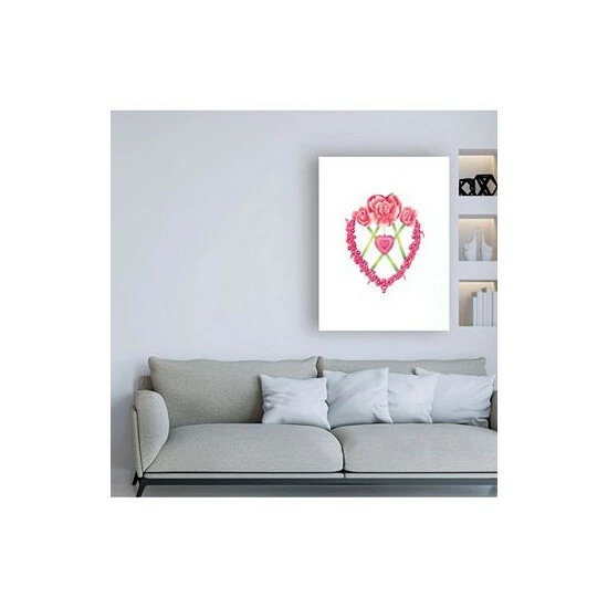 Promo π Trademark Global Deborah Kopka Cross My Heart Canvas Art - 36.5 X 48 Multi β - Image 3