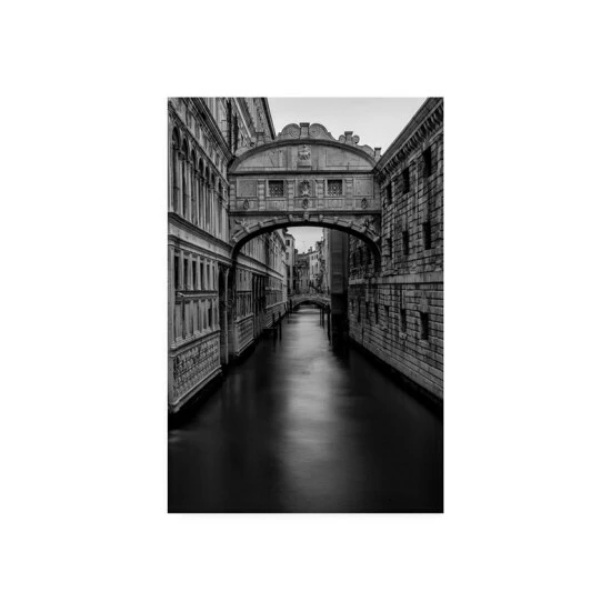 New ❤️ Trademark Global Danny Head B&W Bridge Of Sighs Canvas Art - 19.5 X 26 Multi ⭐